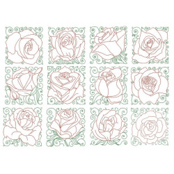 Stickserie - Lovely Roses Blocks